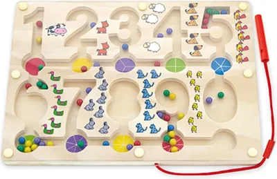 Image de Labyrinthe magnétique en bois Chiffres Viga