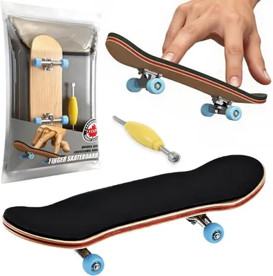 Produktbild von Mini Fingerboard Skateboard, Ahornolz, mit Zubehör, für Stunts