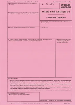 Immagine prodotto di ROTH 2269L ROTH Ursprungszeugnisse, 50 St.