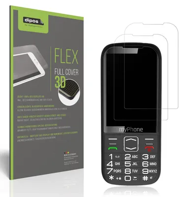 Produktbild von 2x Full Cover Schutzfolie matt für myPhone Halo4 Plus LTE Panzerfolie Anti-Shock