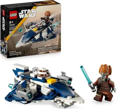 Image de LEGO Star Wars Microfighter Chasseur Jedi de Plo Koon, Set de Construction 75400, 89 Pièces, Figurine Plo Koon, Jeu 6+ Ans