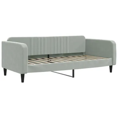 Immagine prodotto di vidaXL Letto da giorno grigio chiaro 100x200 cm in velluto