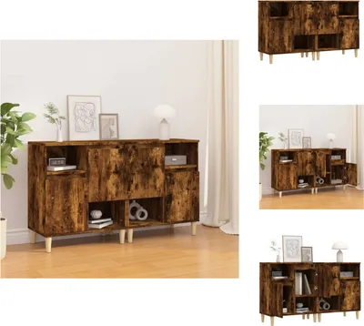 Produktbild von vidaXL Sideboards 2 Stk. Räuchereiche 60x35x70 cm Holzwerkstoff -  Sideboards