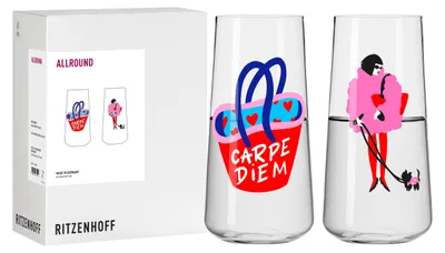 Immagine prodotto di Set di due bicchieri universali Ritzenhoff, capacità 614 ml, in cristallo,