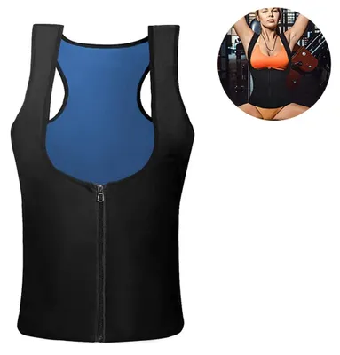 Produktbild von Sauna-Schwitzweste mit kurzen Ärmeln, Sauna-Anzug zur Gewichtsreduktion, Figurformende Trainingsweste