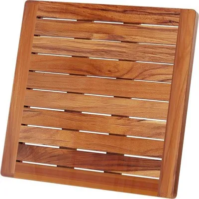Produktbild von Vochtbestendiges Teakholz-Doucherooster 50x50 cm antirutsch