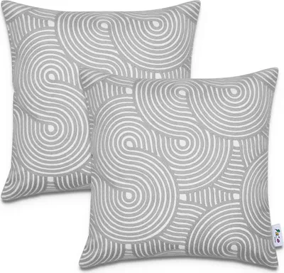 Produktbild von Kissenbezug Deko Kissenhülle Kissenbezüge Skandi Muster 2er Set Sofa Zierkissen