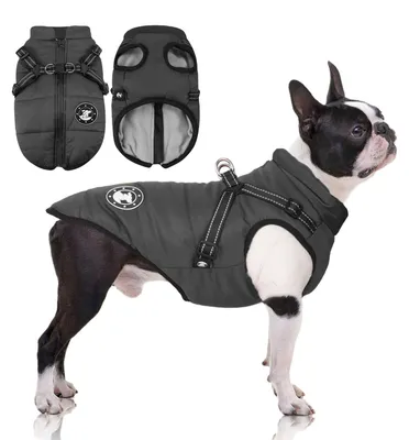 Hundejacke wasserdicht mit Geschirr, reflektierend, Winter