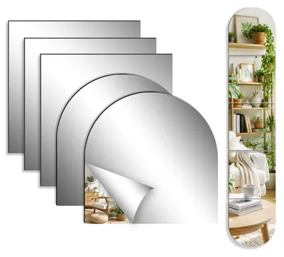 Selbstklebender Spiegel rund 31 cm 5er-Set Wandmontage