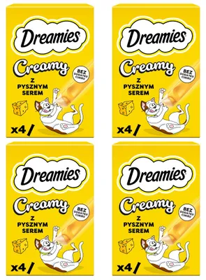 Produktbild von Dreamies Creamy 16x10g Cremys Leckerli für Katzen mit Käse