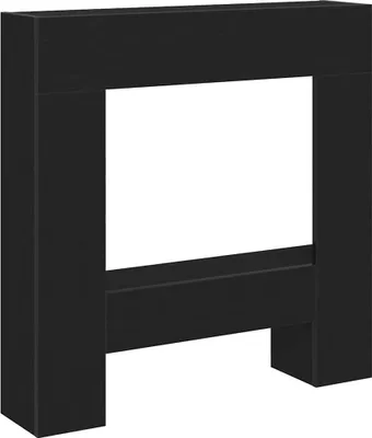 Produktbild von vidaXL Kaminumrandung Schwarz Eichen-Optik 81x18x82 cm Holzwerkstoff