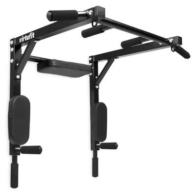 Produktbild von VirtuFit Pull-Up und Dip Rack Multifunktionales Wand-Trainingsgerät Schwarz