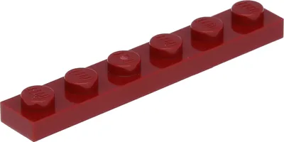 Image de Lego® 1x6 plaque 3666 - 1 pièce rouge foncé