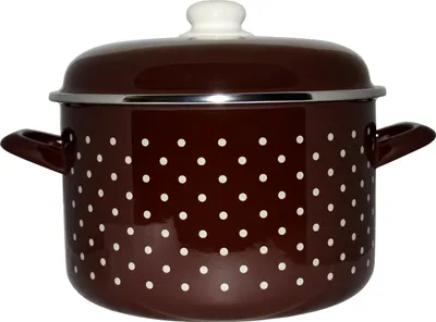 Immagine prodotto di Pentola con coperchio marrone, pois 18 cm 3 l