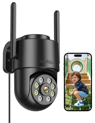 Immagine prodotto di Telecamera Wi-Fi 2K per uso interno ed esterno, telecamera di sicurezza con visione notturna e audio bidirezionale