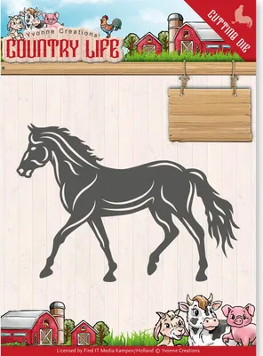 Produktbild von Stanzschablone - Yvonne Creations - Country Life - Pferd