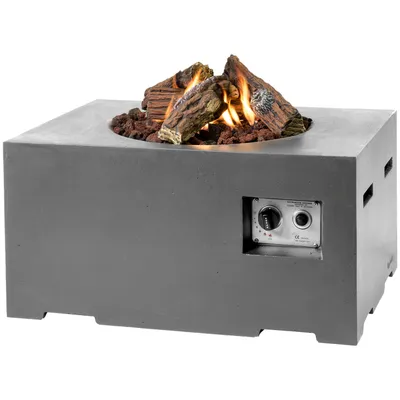 Produktbild von MANIA Feuertisch rechteckig klein grau
