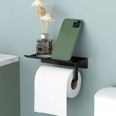 Produktbild von Schwarze Wandtoilettenspülerhalterung aus Aluminium