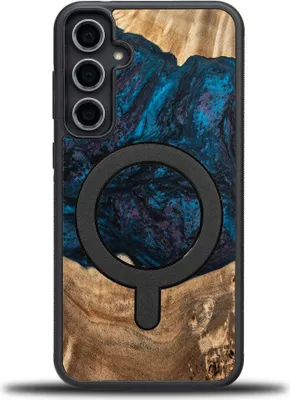 Produktbild von Holzhülle für Galaxy S23 FE, Bewood Unique Planets Neptun für MagSafe