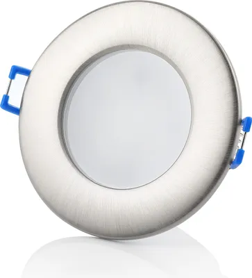 Produktbild von Einbaustrahler Bad LED flach dimmbar rund Chromfarbig 6,5 Watt kaltweiß
