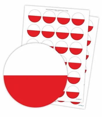 Produktbild von Patriotische Aufkleber - Flagge von Polen 48St