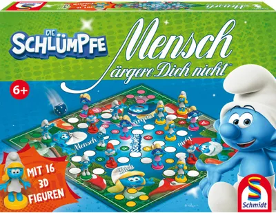Obrázok produktu pre Schmidt Spiele Mensch ärgere Dich nicht - Die Schlümpfe, Brettspiel - Schmidt Spiele 49455 - (Hračky / Stolné hry)
