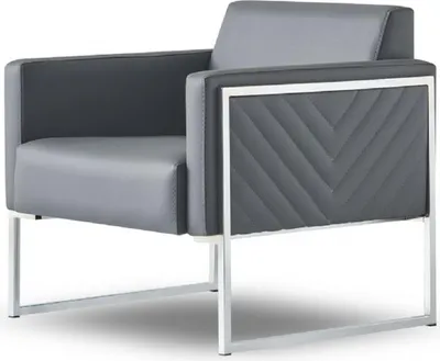 Produktbild von Arbeitszimmer-Set 4tlg 2x 3-Sitzer Sofas 2x Sessel Grau Enifarbig Modern