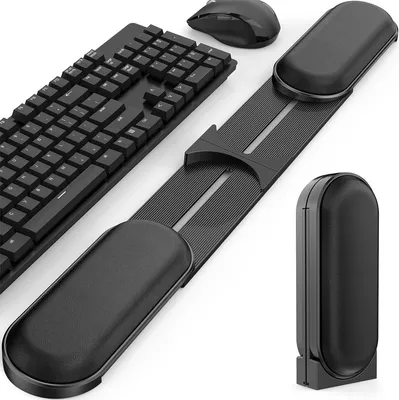 Produktbild von Multifunktionale Tastatur-Handgelenkstütze – 25 Zoll, faltbar, winkelverstellbar, rutschfest für PC/Laptop/Gaming & Armenschmerzlinderung