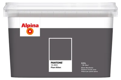 Produktbild von Alpina Wandfarbe Pantone matt plum kitten 2,5 L