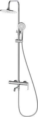 Produktbild von Avapax | Regenbrause Mit Badarmatur - Silber - 3-funktional - Edelstahl - Duschsystem