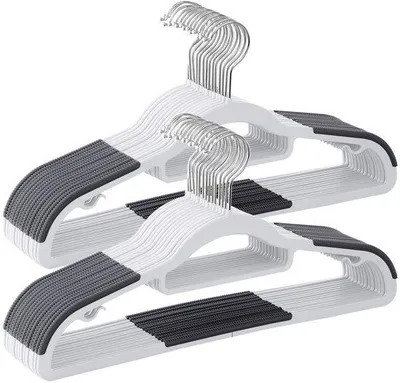 Produktbild von Famanu Kleiderbügel Set mit 30 Stück – Platzsparendes Antirutschdesign