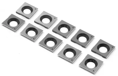 14 mm HSS Spiralhobelmesser, 10 Stück, 14,25 x 14,25 x 2 mm
