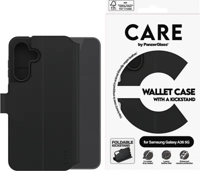 Immagine prodotto di Etui Care By Panzerglass Feature Wallet Kickstand Na Samsung Galaxy A36 5G - Czarne