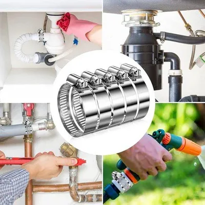 Produktbild von Famanu Schlauchklemmen Set 30 Stück - Edelstahl, verstellbar, 6-51 mm