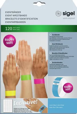 Produktbild von SIGEL EB211 Eventbänder Super Soft, neon blau, 255x25 mm, 120 Stück