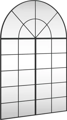 Produktbild von vidaXL Wandspiegel Schwarz 100x150 cm Gewölbt Eisen