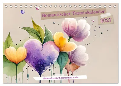 Produktbild von Romantischer Terminkalender (Tischkalender 2027 DIN A5 quer), CALVENDO Monatskalender