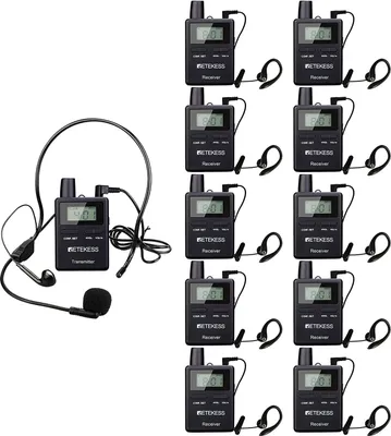 Produktbild von Retekess TT109 Systém sprievodcov, 180m bezdrôtový volací systém 2,4 GHz prekladateľský systém pre cestovanie v továrni Univerzitné múzeum Kostol prekladov Supermarket