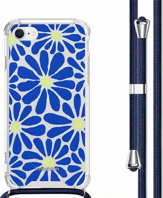 Obrázek produktu pro imoshion Designové pouzdro s páskem iPhone SE (2022 / 2020) / 8 / 7 - Cobalt Blue Flowers Connect