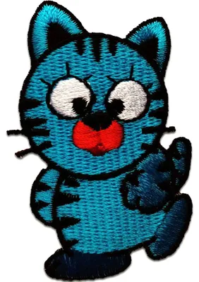 Produktbild von Katze Tier - Aufnäher, Bügelbild, Aufbügler, Applikationen, Patches, Flicken, Zum Aufbügeln, Größe: 4,2 x 7 cm