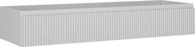 Produktbild von Mexen Rivel Badezimmerschrank für Waschbecken 140 cm, 1 Schublade, gerillt, grau matt - 91A20-14023-1-BF62