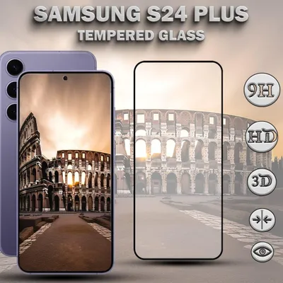 Produktbild von 1-Pack Samsung S24 Plus Displayschutzfolie - Gehärtetes Glas 9H - Super Qualität 3D