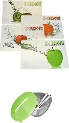Produktbild von Salatschüssel + + Tischunterlagen-Set 4-teilig, abwaschbar, Tischset, Platzset