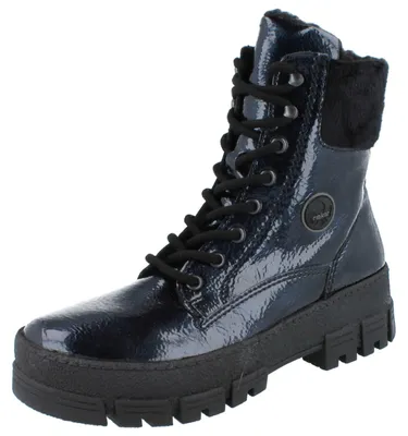 Produktbild von RIEKER Lagro Damen Biker Boots blau Kunstleder - Größe: 42
