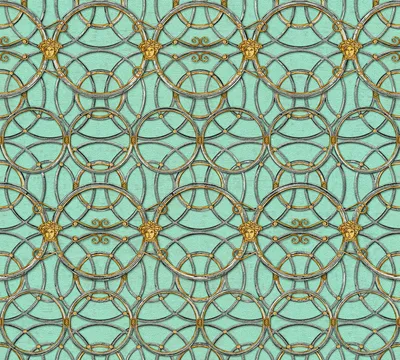 Obrázek produktu pro Versace tapety geometrische Tapete La Scala del Palazzo Vliestapete grün gold