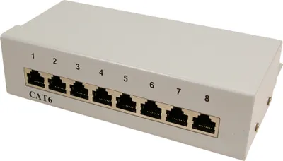 Immagine prodotto di Pannello patch da tavolo LogiLink Cat. 6, schermato, 8 porte, grigio