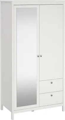 Immagine prodotto di Dmora Guardaroba 2 Ante Lagertha 58.4x199h cm Bianco, Appendiabiti 2 Ante