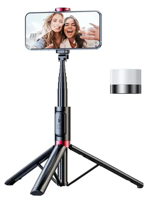 Produktbild von Stativ & Selfie-Stick — [Automatisch ausfahrbar] 3-in-1-Smartphone-Stativ aus Aluminiumlegierung (mit Fernbedienung & Handyhalterung), um 360° drehbar