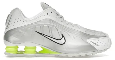 Produktbild von Nike Shox R4 White Metallic Silver Volt (Women's) - EU 37.5