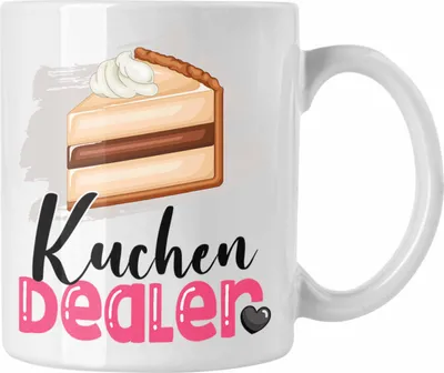 Produktbild von Trendation - Kuchen Dealer Tasse Geschenk für Kuchenverkäufer Geburtstag Spruch Geschenkidee (Weiß)